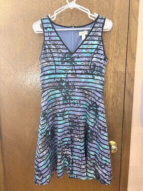 Loft Tropical Striped Dress